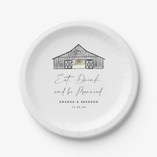 Elegant Schuur Bruiloft Quote Papier Bord