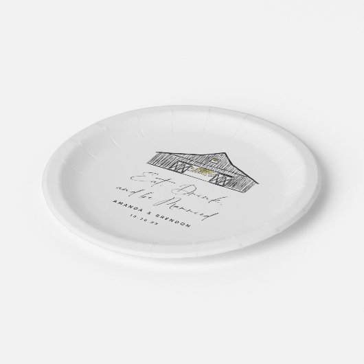 Elegant Schuur Bruiloft Quote Papier Bord (Gekanteld)