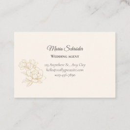 Elegant Schwarz & Creme Visitenkarte Visitekaartje