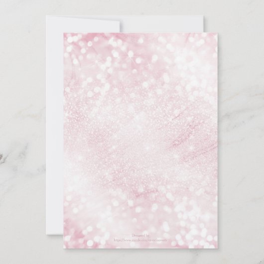 Elegant Scintillant roze glitter bokeh Sparkles Kaart (Achterkant)