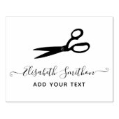 Elegant Scissors Hairdresser Personal Stationery Rubberstempel (Afrduk)