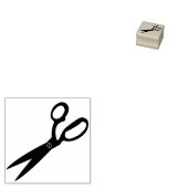 Elegant Scissors Hairdresser Personal Stationery Rubberstempel (Gestempeld)