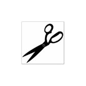 Elegant Scissors Hairdresser Personal Stationery Rubberstempel (Afrduk)