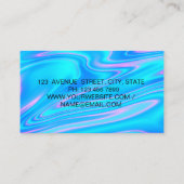 Elegant Scissors Holographic Hair Visitekaartje (Achterkant)