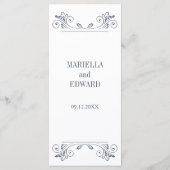 Elegant Sconce Receptie Menu Rack Kaart (Achterkant)