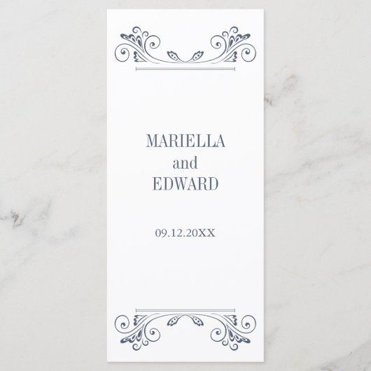 Elegant Sconce Receptie Menu Rack Kaart (Achterkant)