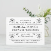 Elegant Sconce Wedding Invitation Kaart (Staand voorkant)