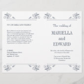 Elegant Sconce Wedding Programme (Voorkant)