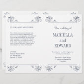 Elegant Sconce Wedding Programme (Voorkant / Achterkant)