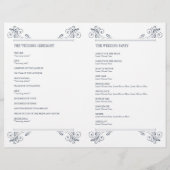 Elegant Sconce Wedding Programme (Achterkant)