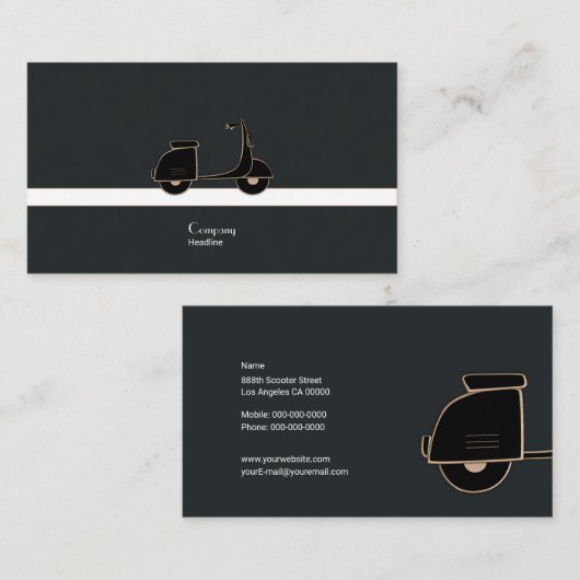 Elegant Scooter Visitekaartje (Voorkant / Achterkant)