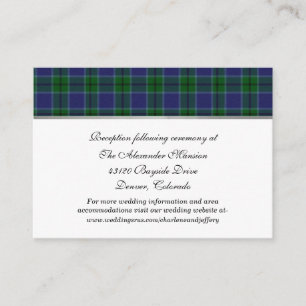 Elegant Scott Clan Pset Wedding Enclosure Card Informatiekaartje