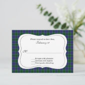 Elegant Scott Clan Tartan Wedding RSVP (Staand voorkant)