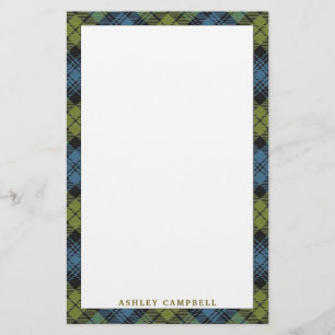 Elegant Scottish Campbell Tartan Briefpapier