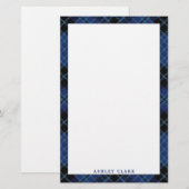 Elegant Scottish Clergy Tartan Pset Briefpapier (Voorkant / Achterkant)