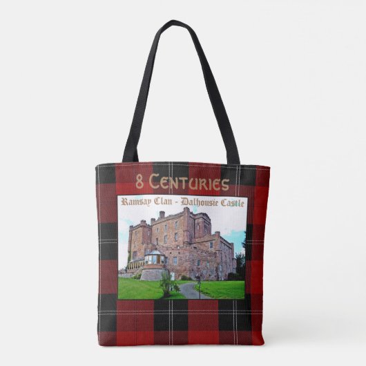 Elegant Scottish Ramsay Clan Castle Tartan Tote Bag (Achterkant)