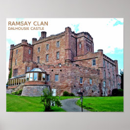 Elegant Scottish Ramsay Clan's Dalhousie Castle Poster