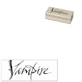 Elegant Scratched Lettering Vampire Halloween Rubberstempel (Gestempeld)