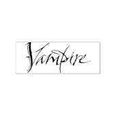 Elegant Scratched Lettering Vampire Halloween Rubberstempel (Afrduk)