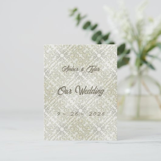 Elegant Scribble Pattern Briefkaart (Staand voorkant)