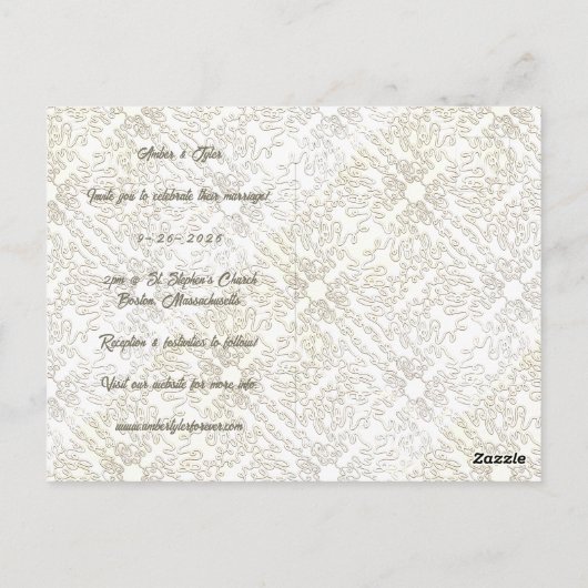 Elegant Scribble Pattern Briefkaart (Achterkant)
