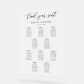 Elegant Script 10 tafel Zitting Grafiek Acryl Teke Bord (Hoek)