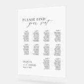 Elegant Script 10 tafel Zitting Grafiek Acryl Teke Bord (Hoek)