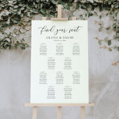 Elegant Script 10 Tafels Welkom Zittingkaart Poster