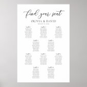 Elegant Script 10 Tafels Welkom Zittingkaart Poster (Voorkant)