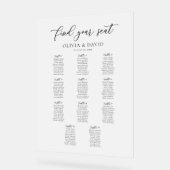 Elegant Script 11 tafel Zitting Grafiek Acryl Teke Bord (Hoek)