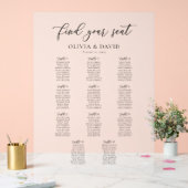 Elegant Script 11 tafel Zitting Grafiek Acryl Teke Bord (Huwelijk)