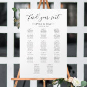 Elegant Script 11 Tafels Welkom Zittingkaart Poster