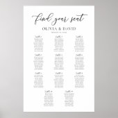 Elegant Script 11 Tafels Welkom Zittingkaart Poster (Voorkant)