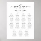 Elegant Script 11 Tafels Welkom Zittingkaart Poster (Voorkant)