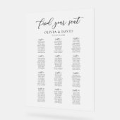 Elegant Script 12 Tafel Stoelenkaart Acryl Bord (Hoek)