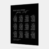 Elegant Script 12 tafel Zitting Grafiek Acryl Teke Bord (Hoek)