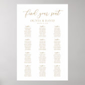Elegant Script 12 Tafels Welkom Zittingkaart Poster (Voorkant)