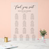 Elegant Script 13 tafel Zitting Grafiek Acryl Teke Bord (Huwelijk)