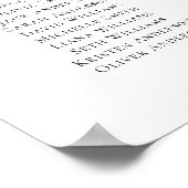 Elegant Script 13 Tafels Welkom Zitplaatsenkaart Poster (Hoek)