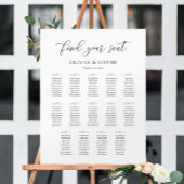 Elegant Script 14 tafel zitschema Poster