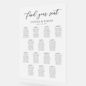Elegant Script 14 tafel Zitting Grafiek Acryl Teke Bord (Hoek)