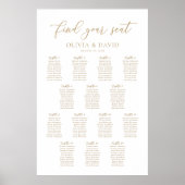 Elegant Script 14 Tafels Welkom Zitplaatsenkaart Poster (Voorkant)