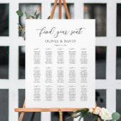 Elegant Script 15 tafel Zitgrafiek Poster
