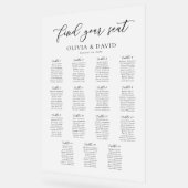 Elegant Script 15 tafel Zitting Grafiek Acryl Teke Bord (Hoek)