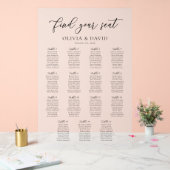 Elegant Script 15 tafel Zitting Grafiek Acryl Teke Bord (Huwelijk)