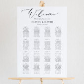 Elegant Script 16 Tafels Welkom Zittingkaart Poster