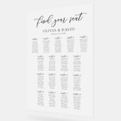 Elegant Script 17 tafel Zitting Grafiek Acryl Teke Bord (Hoek)