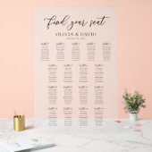 Elegant Script 17 tafel Zitting Grafiek Acryl Teke Bord (Huwelijk)