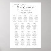 Elegant Script 17 Tafels Welkom Zittingkaart Poster (Voorkant)