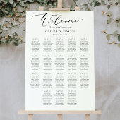 Elegant Script 18 Tables Welcome Seating Chart Poster